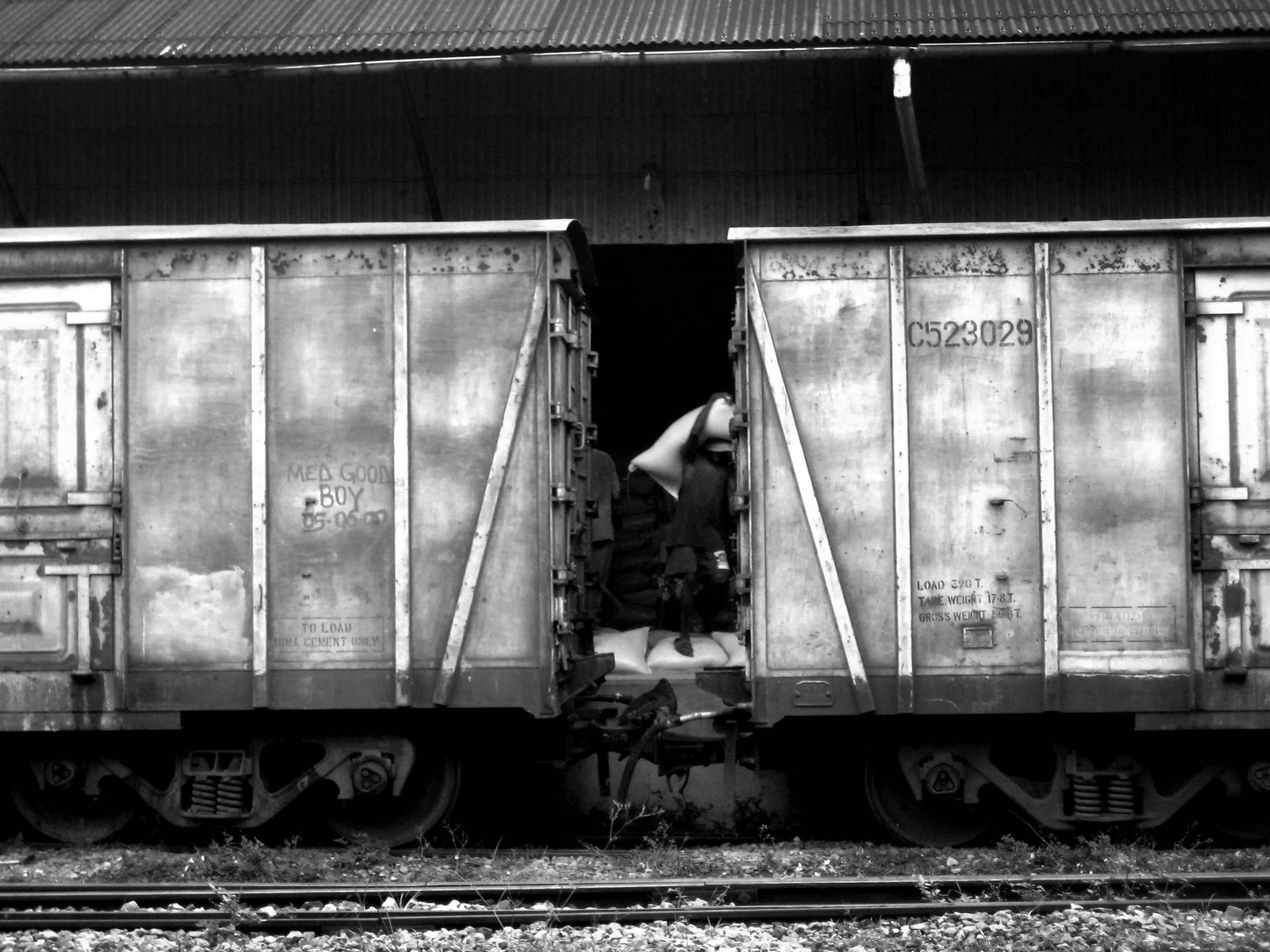 Laborer, Mombasa train station.