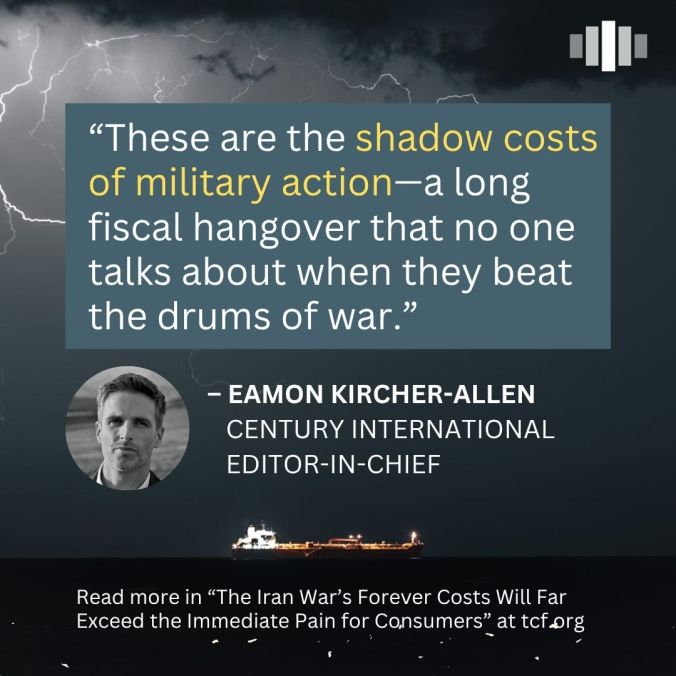 A pull quote from the article "The Iran War’s Forever Costs Will Far Exceed the Immediate Pain for Consumers"